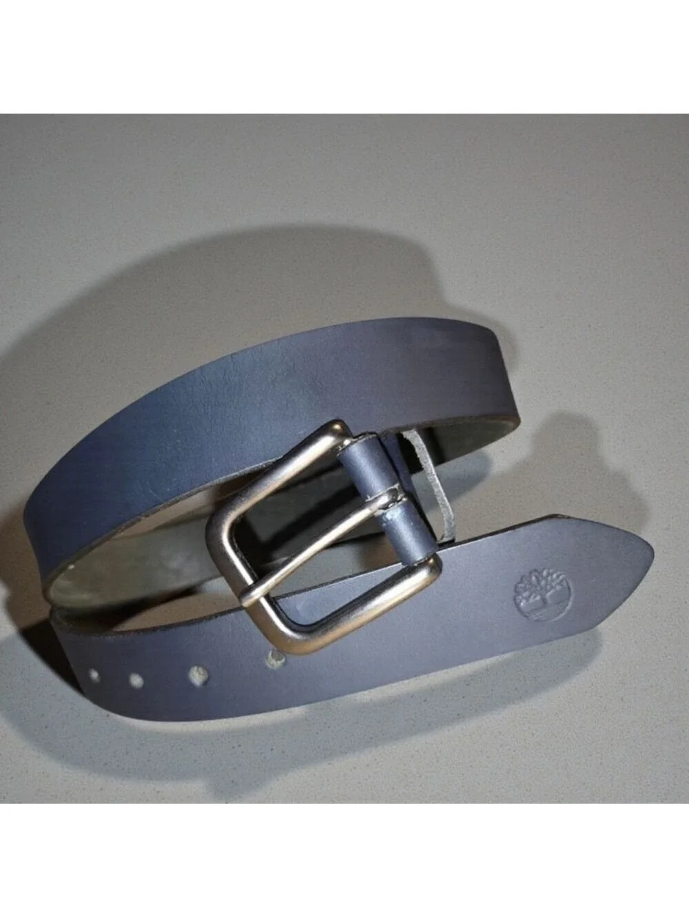 Timberland Leather Belt Blue Size 42 #BLT8